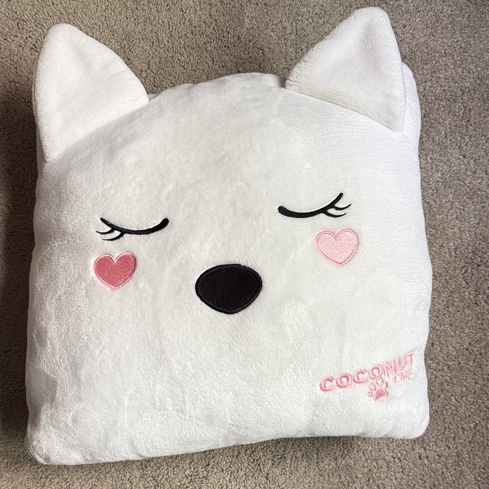 American Girl Coconut Chip Kids White Plush Animal Pillow